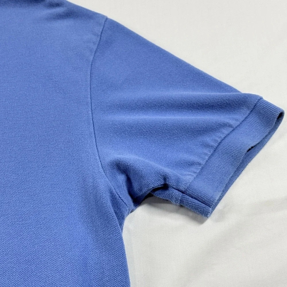 Polo Ralph Lauren Vintage Polo Shirt Men M Blue Pink Pony Cotton USA Classic 90s